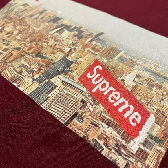 SOLD- off platform - Supreme Aerial Crewneck Burgundy - Picture 3 of 10